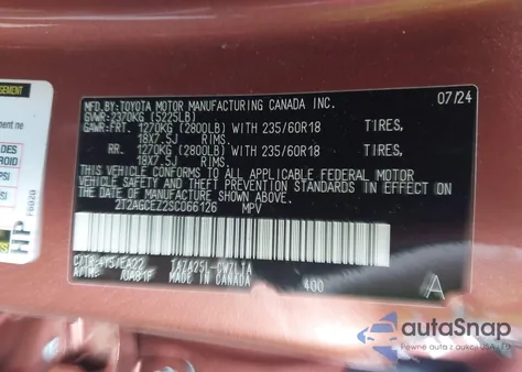 2025 Lexus Nx 350 из США, поврежденный, VIN 2T2AGCEZ2SC066126